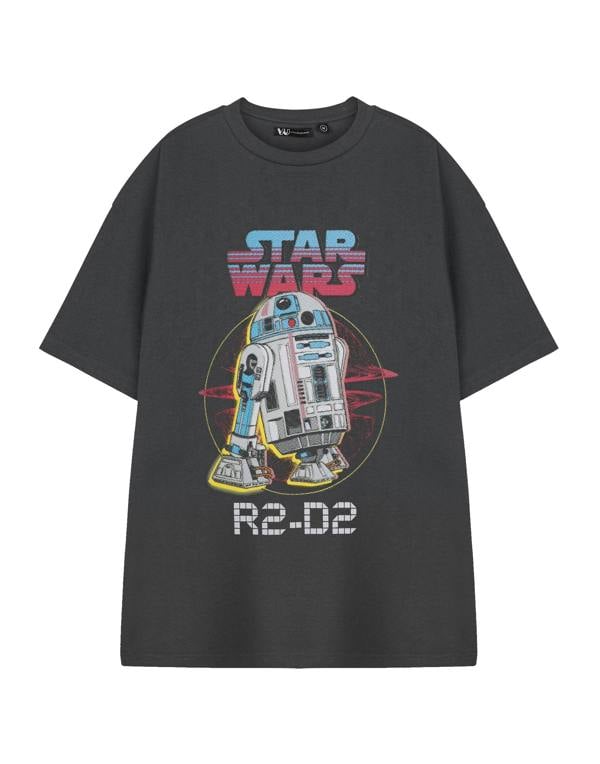 Star Wars Mens Grey R2-D2 Short Sleeved T-Shirt