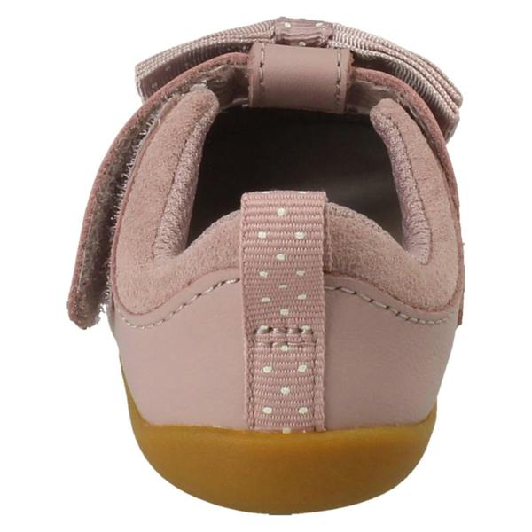 Clarks Girls Clarks Polka Dot T-Bar Pre Walking Shoes Roamer Trim