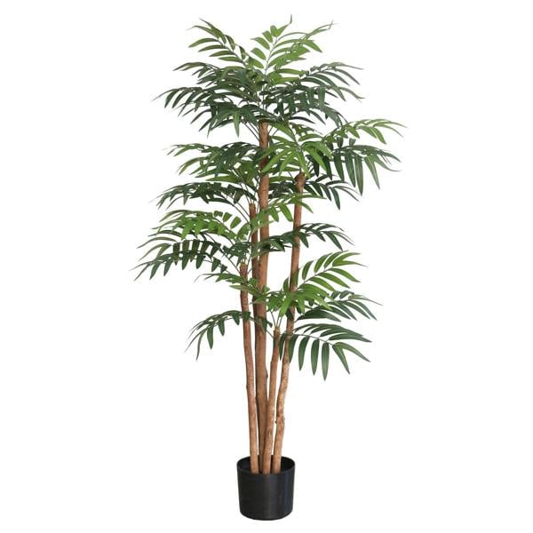 Artificial Palm Tree with Natural Wood Trunk - 140cm