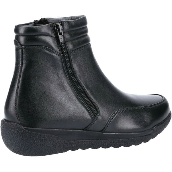 Fleet & Foster Womens/Ladies Morocco Twin Zip Leather Ankle Boots - Black