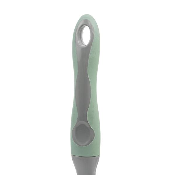 JVL Dust Pan And Brush Set / Rubber Grip - Grey