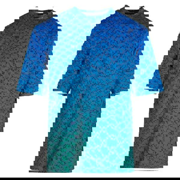 Off-White Off White Unisex Adult All-Over Print Sports T-Shirt - Peacock Blue