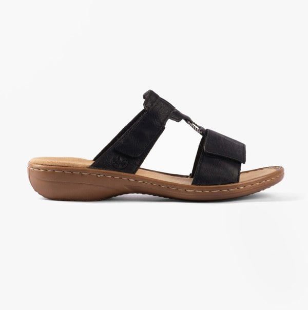 Rieker 60885-00 Womens Sandals - Black