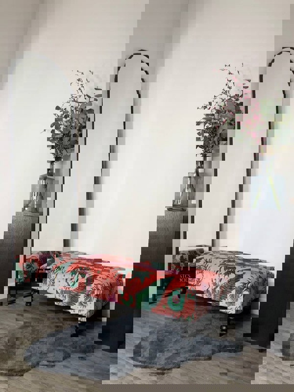 ISTOOLS Lynx Printed Fabric Footstool – Stylish Handmade Ottoman & Footrest for Home Décor