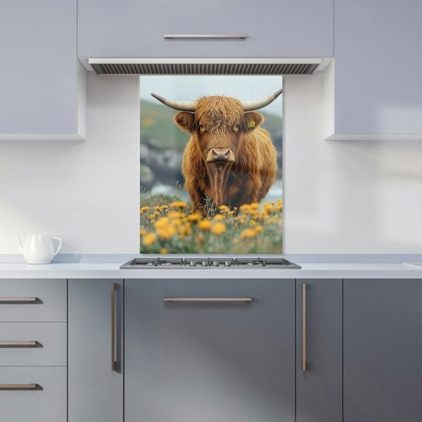 Warren Reed - Designer Highland Cow By The Coast Kitchen Splashback