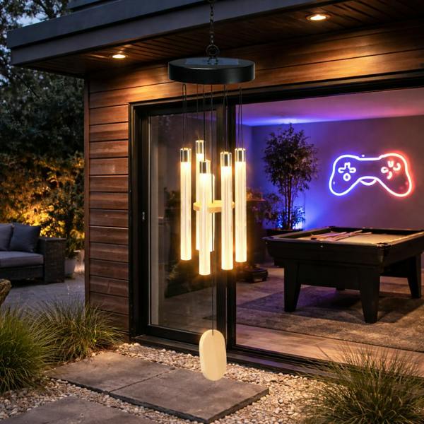 Gardenwize Solar Wind Chime – Colour Changing LED Hanging Light