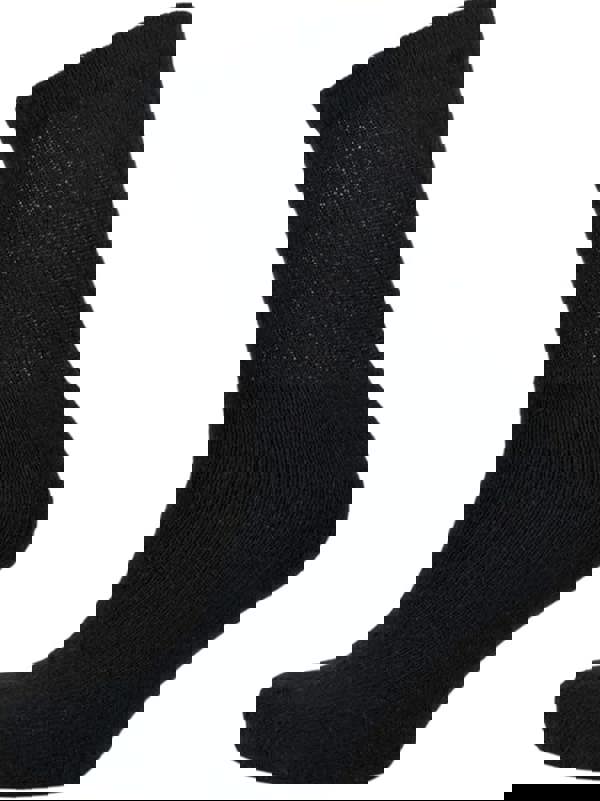 KAV Black Sports Socks for Men, 10 Pack UK Sizes 7-11 Moisture-Wicking Bland with Polycotton and Elastane - Athletic Sport Sock for Running, Training