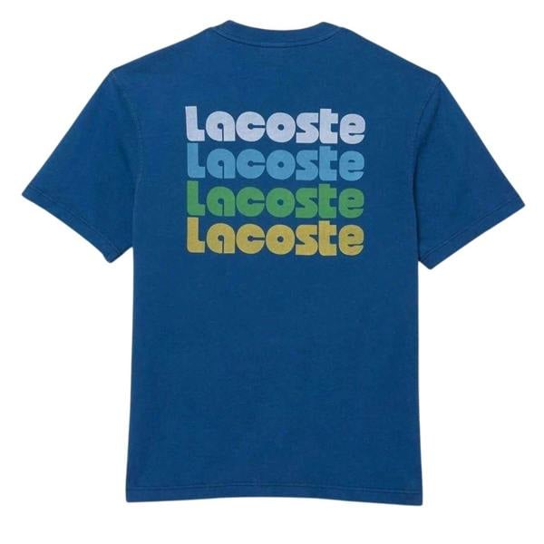 Lacoste Mens Effect Ombr Print T-Shirt - Navy - 