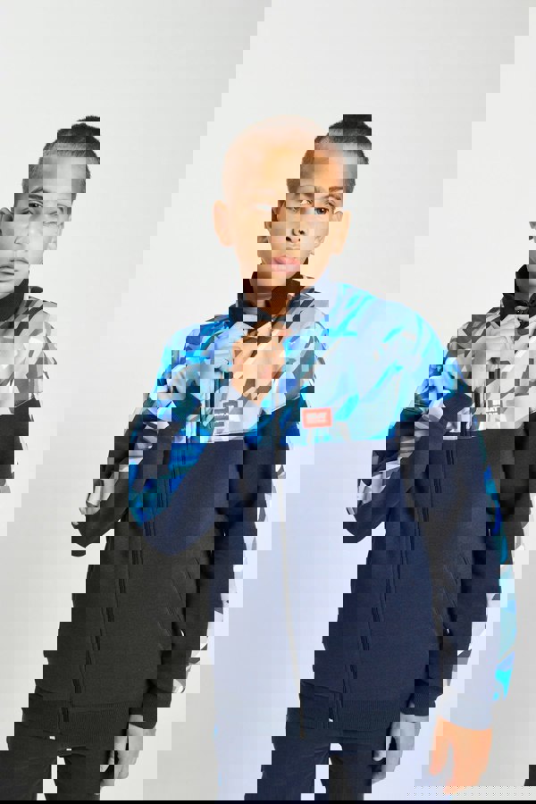 Beat Boyz Club Chromatic Track Top - Navy Geo