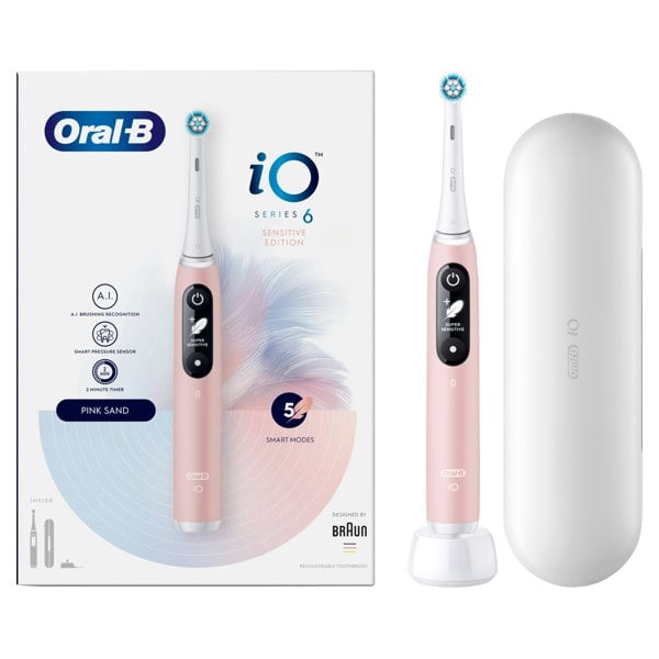 Oral-B iO 6 Electric Toothbrush Designed By Braun - Pink