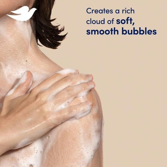 Dove Caring Bath Soak - Almond Cream & Hibiscus, 1/4 Moisturising Cream 3x450ml