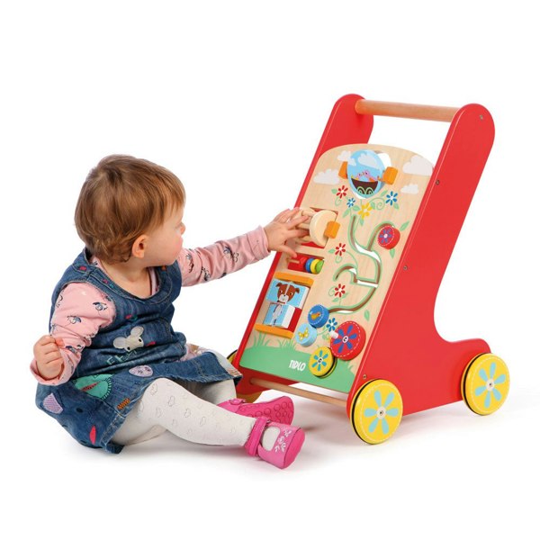 Tidlo Wooden Baby Activity Walker