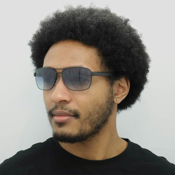 Hugo Boss Sunglasses BOSS 1240/S 003/08 Matte Black Blue Gradient