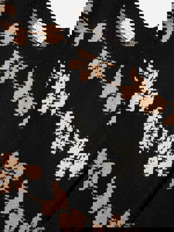 Monnalisa Girls Jacquard Knitted Jumper in Black