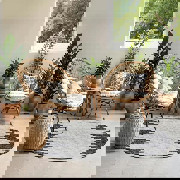 Livabliss Eagean-Modern Black Grey White Charcoal In- & Outdoor Rug