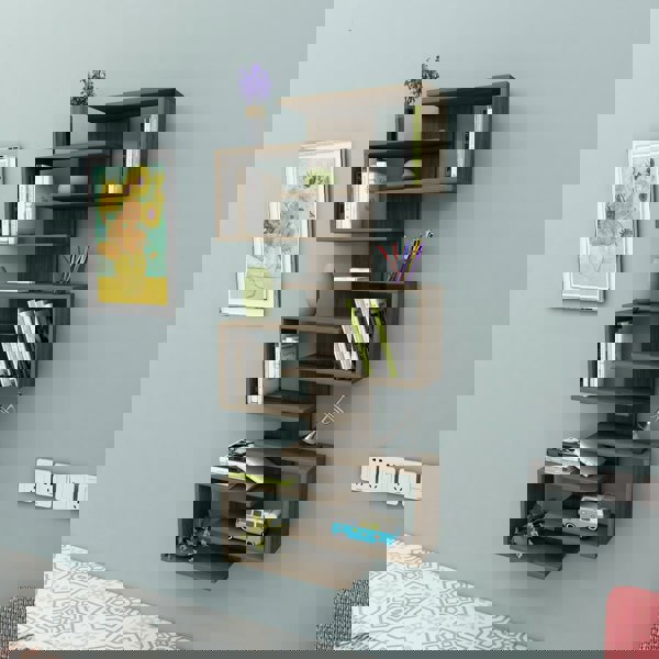 shelving unit, shelf, bookshelf, bookcase, bookcase styling, bookcase decor, bookcase design