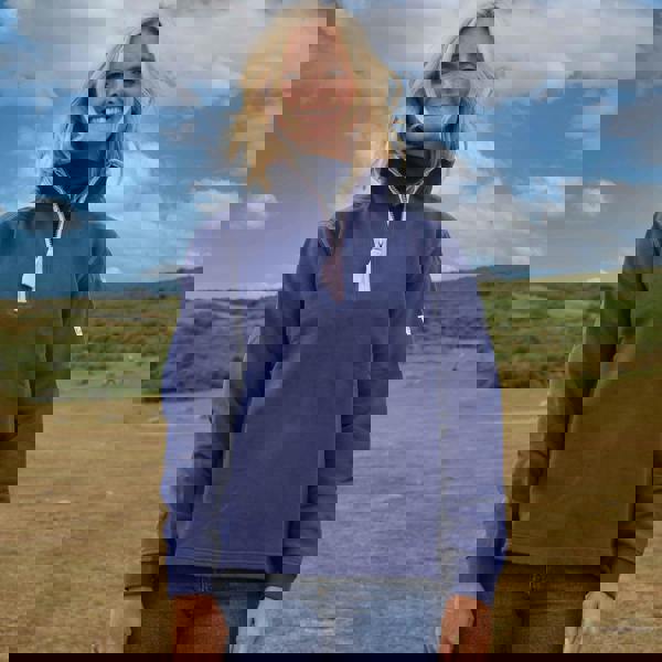 Lazy Jacks Women's Quarter Zip Sweatshirt - Twilight / Pink