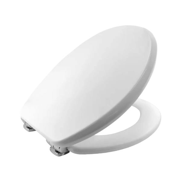 Bemis Moulded Wood Slow Close UltraFix Chrome Hinge Toilet Seat 365 x 430