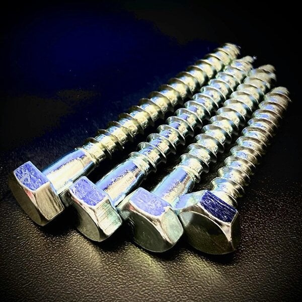 Fixaball 12mm Hex Coach Screw Zinc BZP Heavy Duty Wood Masonry Screw