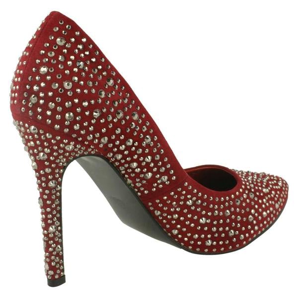 Anne Michelle Ladies Anne Michelle Diamante Court Shoes
