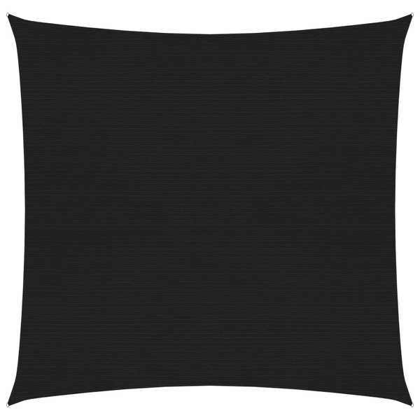 Berkfield Sunshade Sail 160 g/m�__ Black 2x2 m HDPE