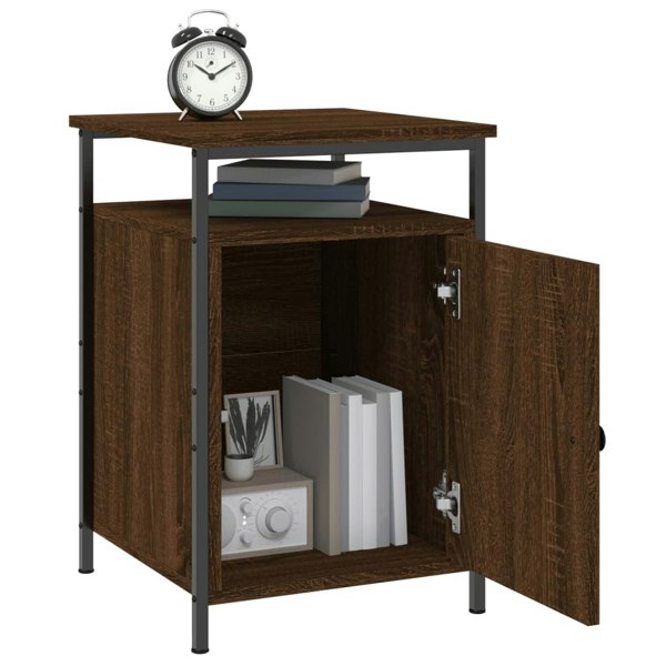 Berkfield Bedside Cabinet Brown Oak 40x42x60 cm Engineered Wood