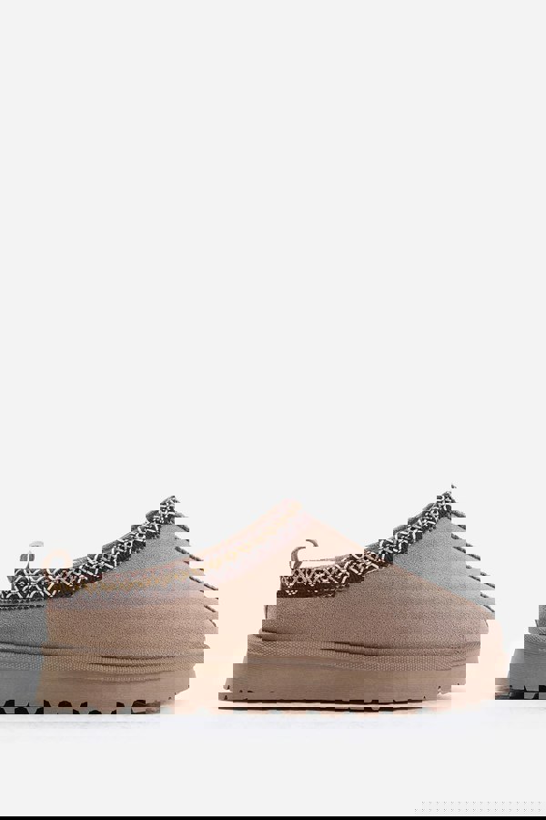 Where's That From Pine Aztec Detail Faux Fur Lining Mini Boots in Camel Suede