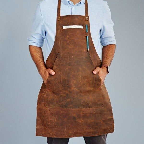 Paper High Buffalo Leather Apron