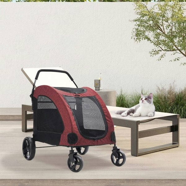 Pets Mood Collapsible Pet Stroller for Cats and Dogs Living and Home