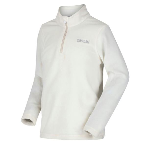 Regatta Great Outdoors Childrens/Kids Hot Shot II Half Zip Fleece Top - Polar White