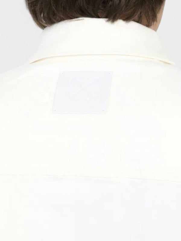 Off - White 90's Logo Denim Button Overshirt White - Supplied FashionOff - White