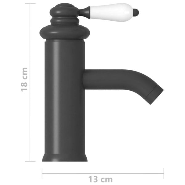 Berkfield Bathroom Basin Faucet Grey 130x180 mm