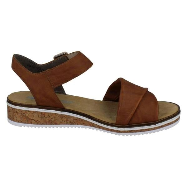 Rieker Ladies Rieker Strappy Crossover Wedge Sandals V3691