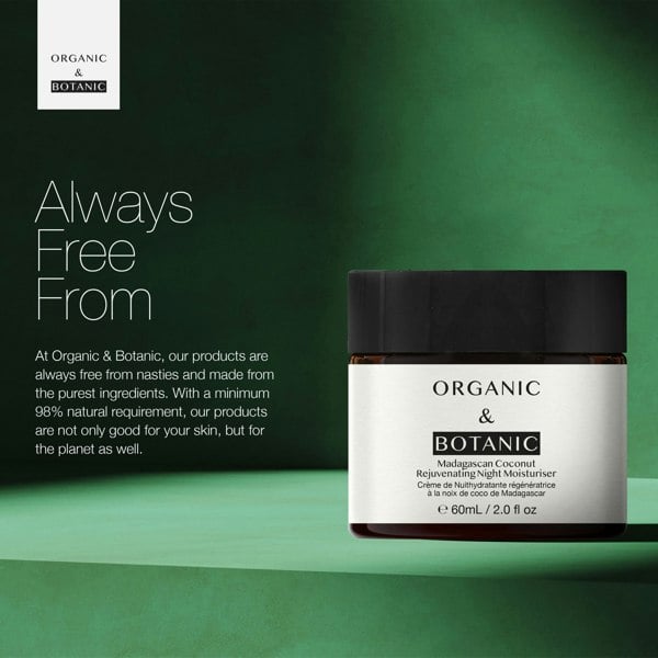 OB092 Organic & Botanic Madagascan Coconut Rejuvenating Night Moisturiser 60ml