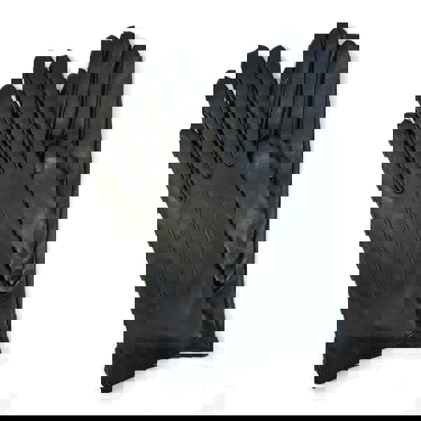 Infinity Leather Men's Leather Wool Lined Elastic Wrist Gloves