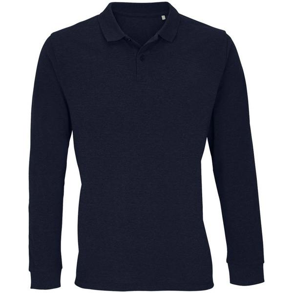 SOLS Unisex Adult Planet Piqué Long-Sleeved Polo Shirt - French Navy