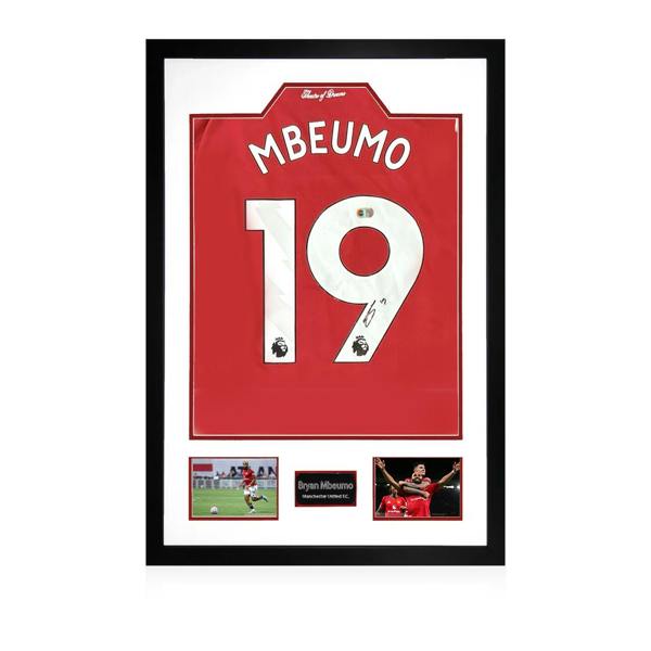 Bryan Mbeumo Signed Manchester United Shirt Premium Frame (ACG Cert)