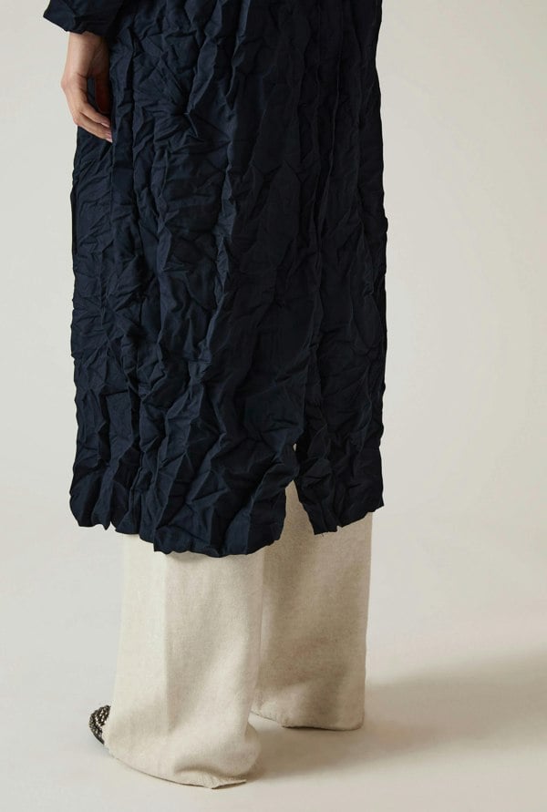 James Lakeland Crinkled Navy Cardigan