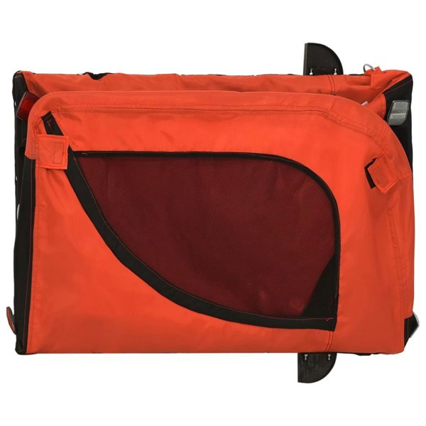 Berkfield Dog Bike Trailer Orange and Black Oxford Fabric and Iron