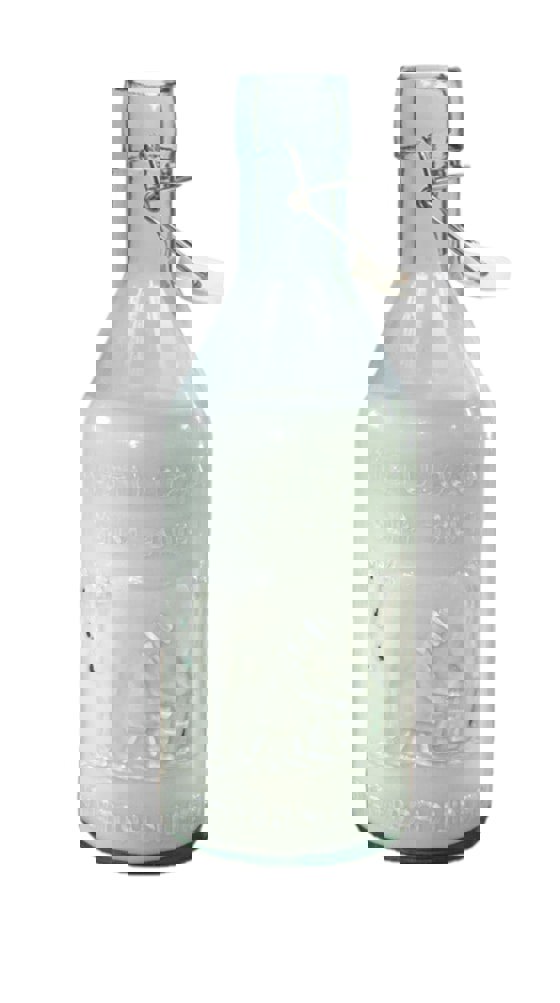 Glass bottle of milk