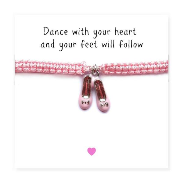 Aye Do Gifts Ballet Shoes Friendship Bracelet & Gift Card