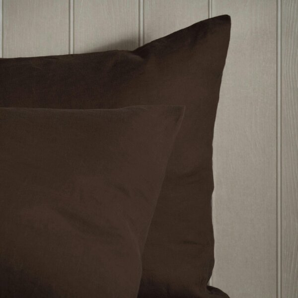 Soak&Sleep Chocolate French Linen Pillowcases