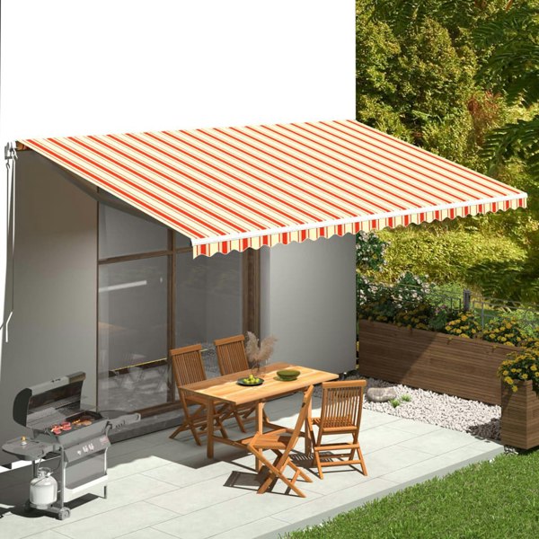Berkfield Replacement Fabric for Awning Yellow and Orange 6x3 m