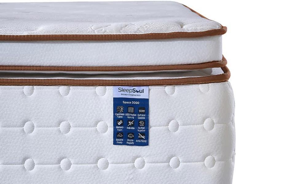 SleepSoul Space 3000 Pocket Memory Pillow Top Mattress