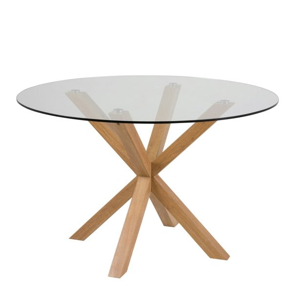 Furniture To Go Heaven Round Dining Table with Glass Top 119x75.5cm
