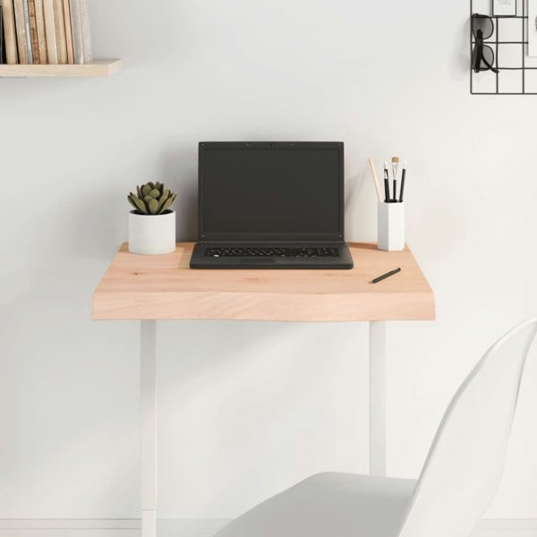 Berkfield Table Top 60x50x6 cm Untreated Solid Wood Oak