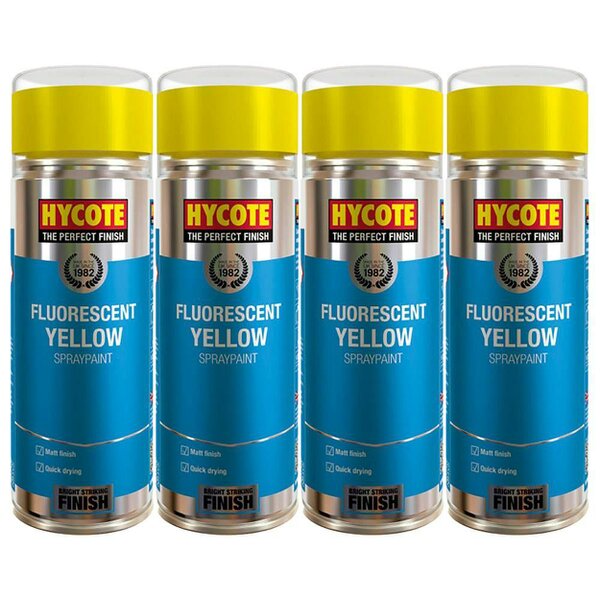 Hycote 4X Hycote Fluorescent Yellow Spray Paint 400ml