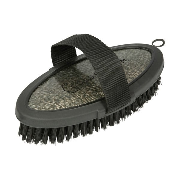 Coldstream Shine Horse Body Brush - Black/Silver