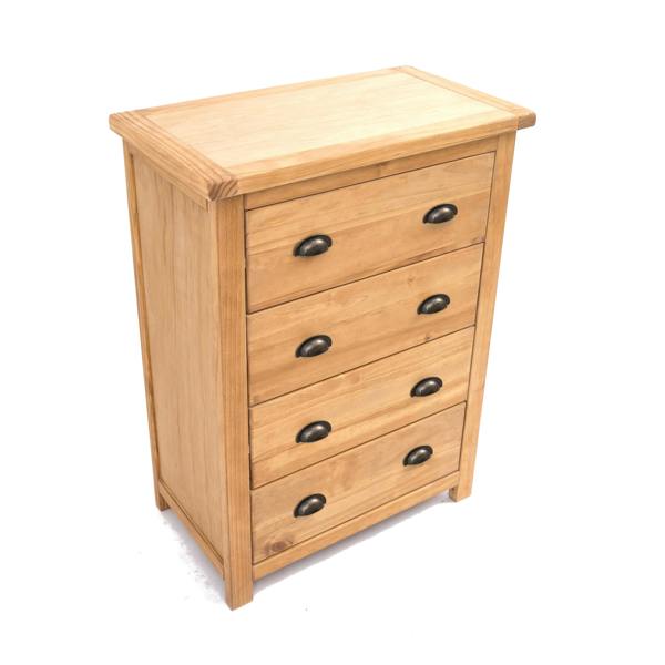 Cabinet Bits Lugo 4 Drawer Chest of Drawers Brass Cup Handle