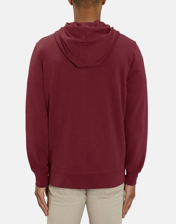 Men's Organic Cotton Zip-up Hoodie – Burgundy - British Boxers